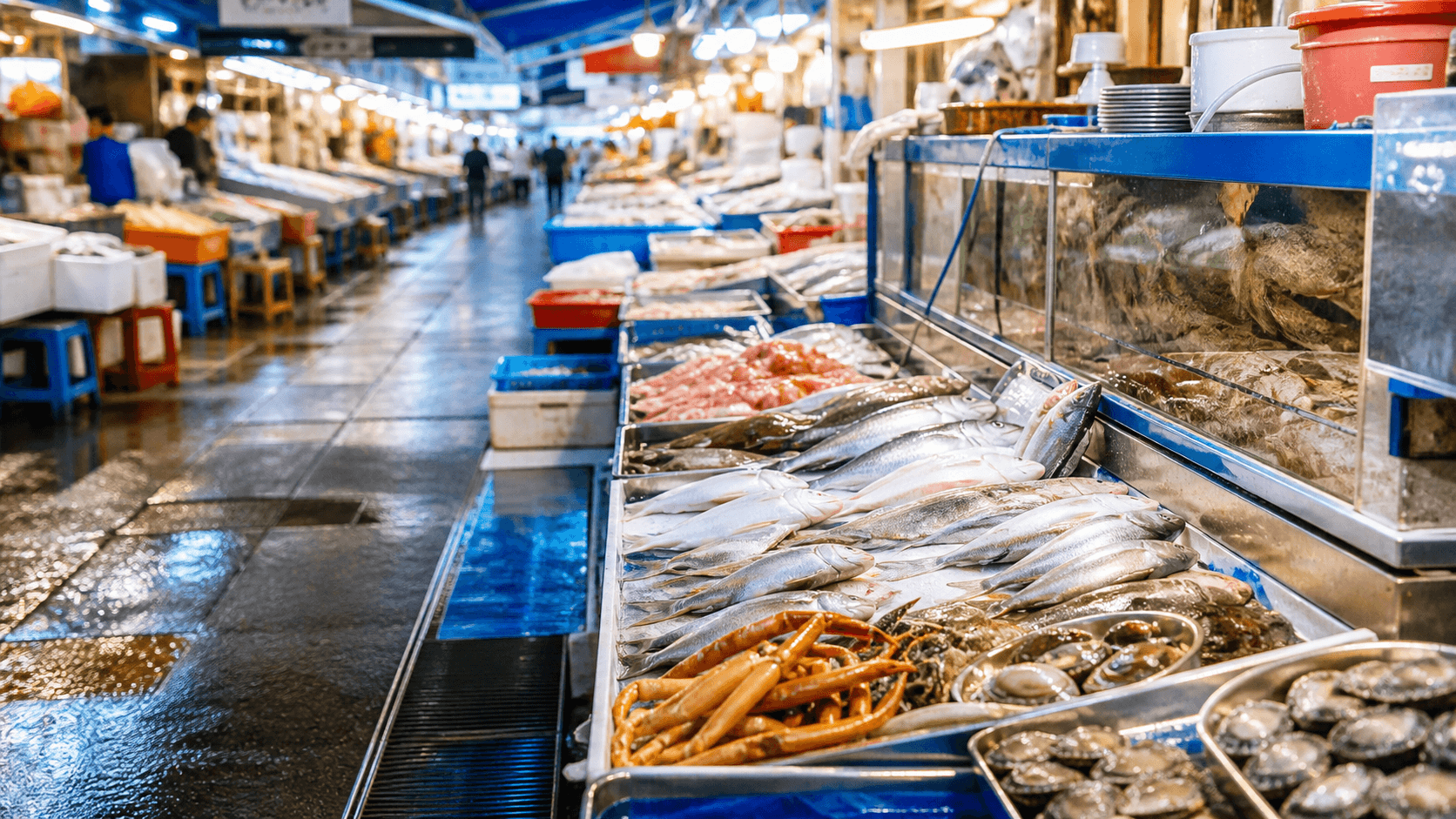 Seafood counters inspired by Jagalchi Market